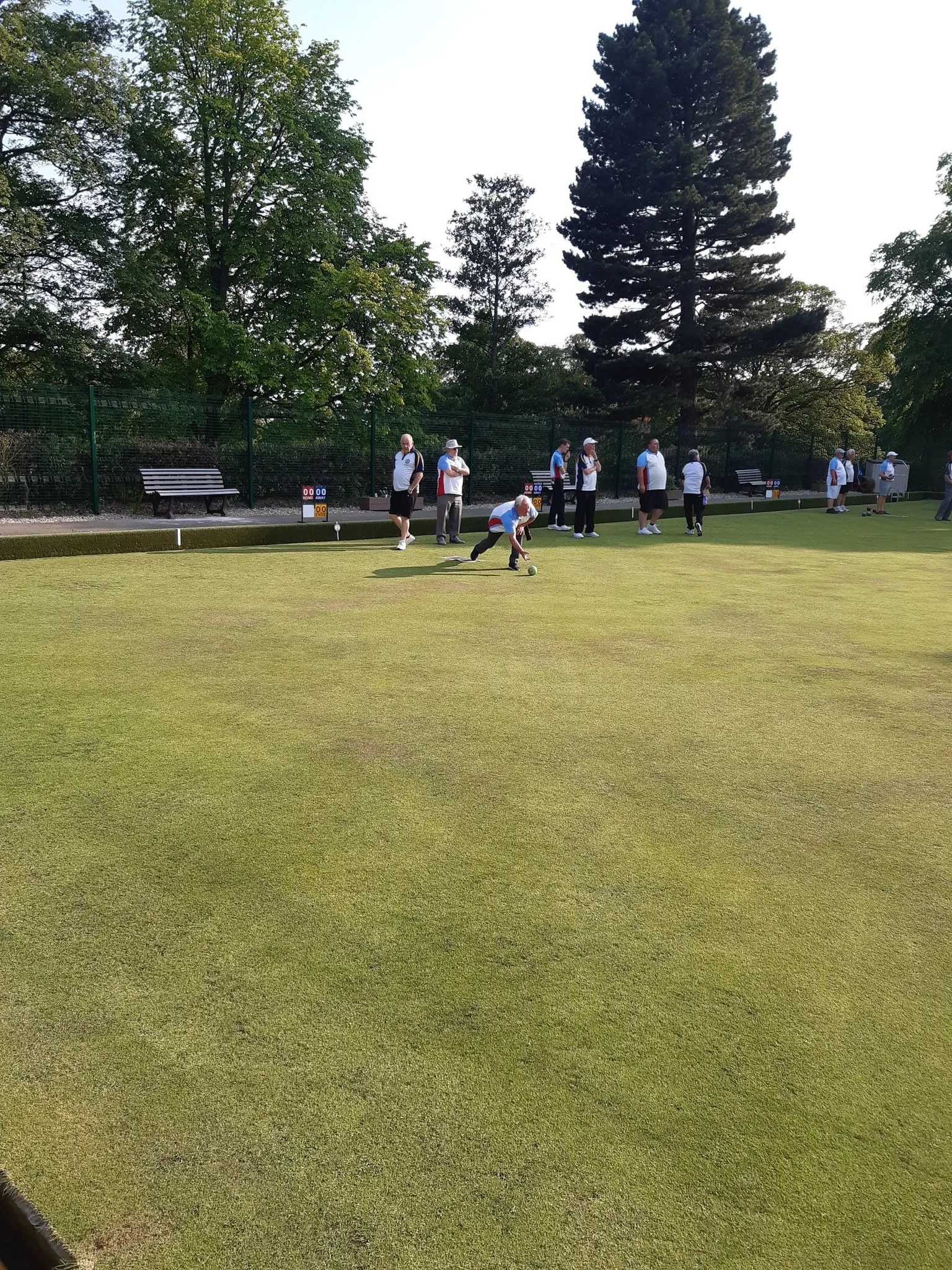 A bowler in play at Baxter Park